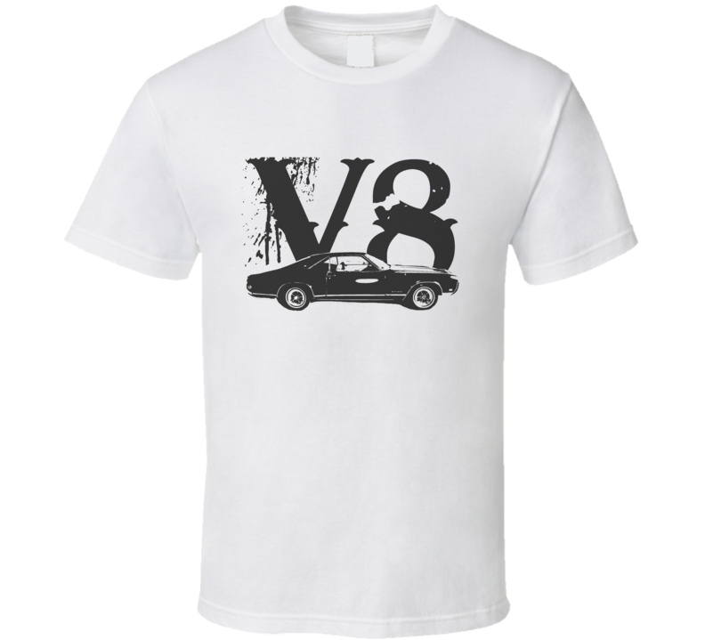 1969_BUICK_RIVIERA_Side_Black_Graphic_V8 T Shirt 1969_BUICK_RIVIERA_Side_Black_Graphic_V8 T Shirt