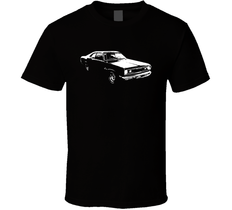 1970 Plymouth Duster Side View Faded Look Dark T Shirt 1970 Plymouth Duster Side View Faded Look Dark T Shirt