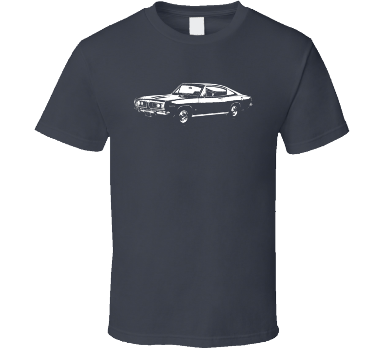 1967 Plymouth Barracuda Side View Faded Look Dark T Shirt