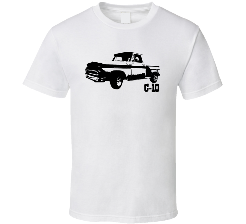 1964 C10 Stepside Side View With Model Name Light Color Shirt