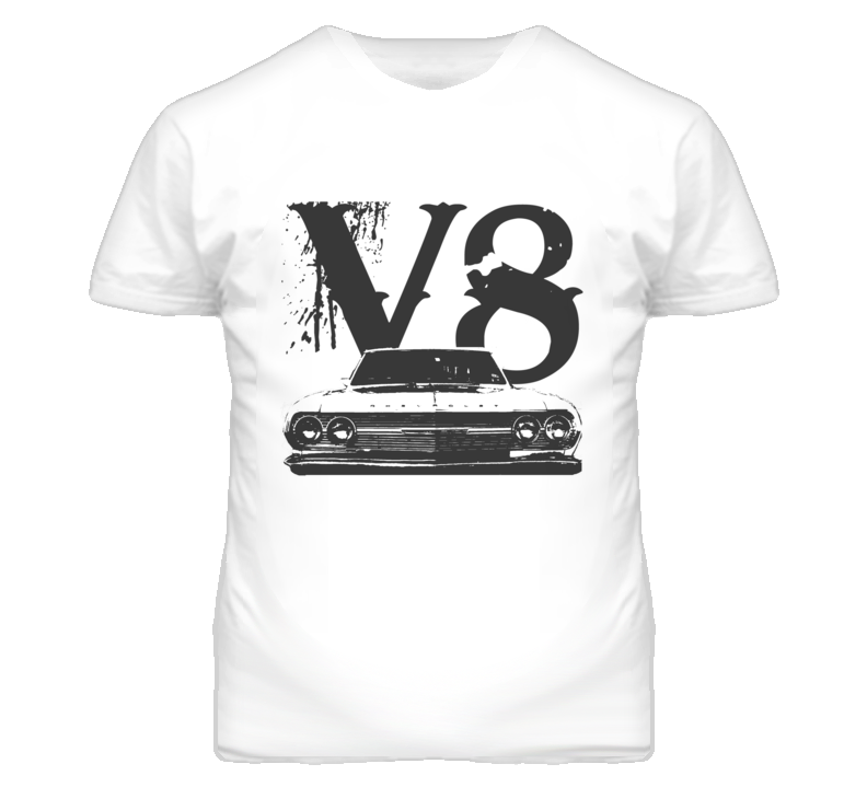 1965 CHEVELLE Grill Black Graphic V8 T Shirt