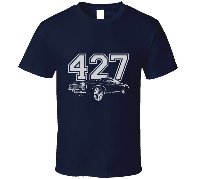 1969_CHEVY_CAPRICE_Side_White_Graphic_Engine Size T Shirt 1969_CHEVY_CAPRICE_Side_White_Graphic_Engine Size T Shirt