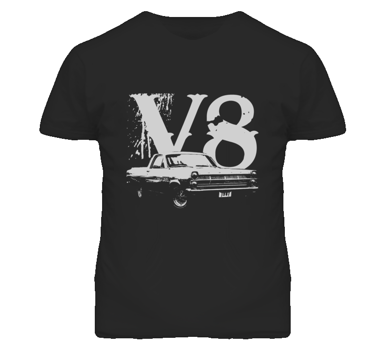 1967 RANCHERO Side White Graphic V8 T Shirt 1967 RANCHERO Side White Graphic V8 T Shirt