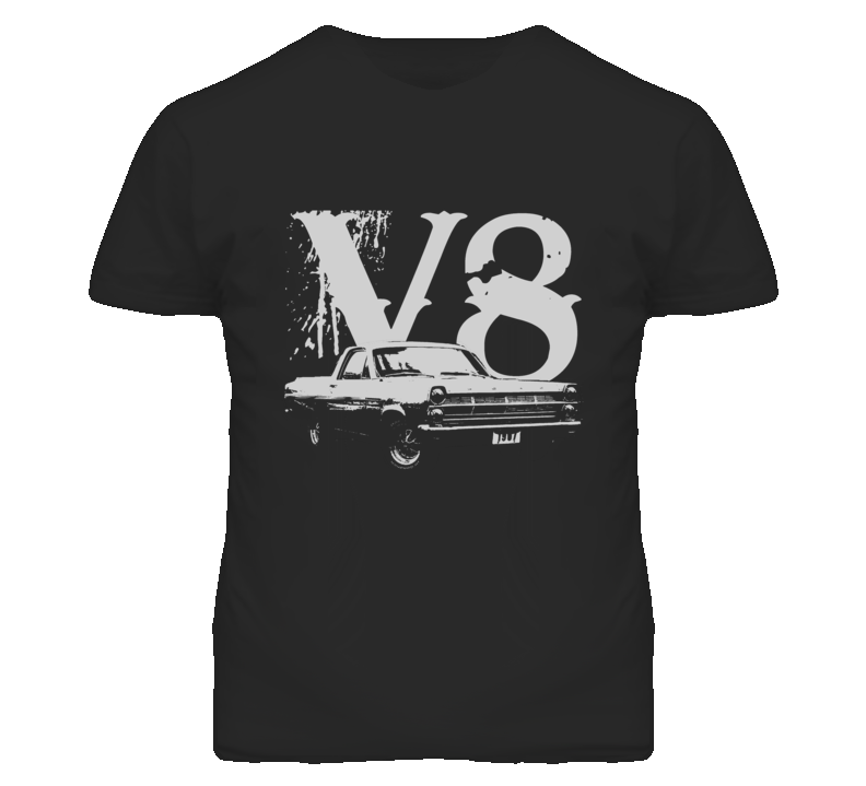 1967  RANCHERO Side White Graphic V8 T Shirt