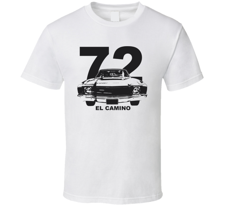 1972 El Camino Grill Year Model Light Color T Shirt