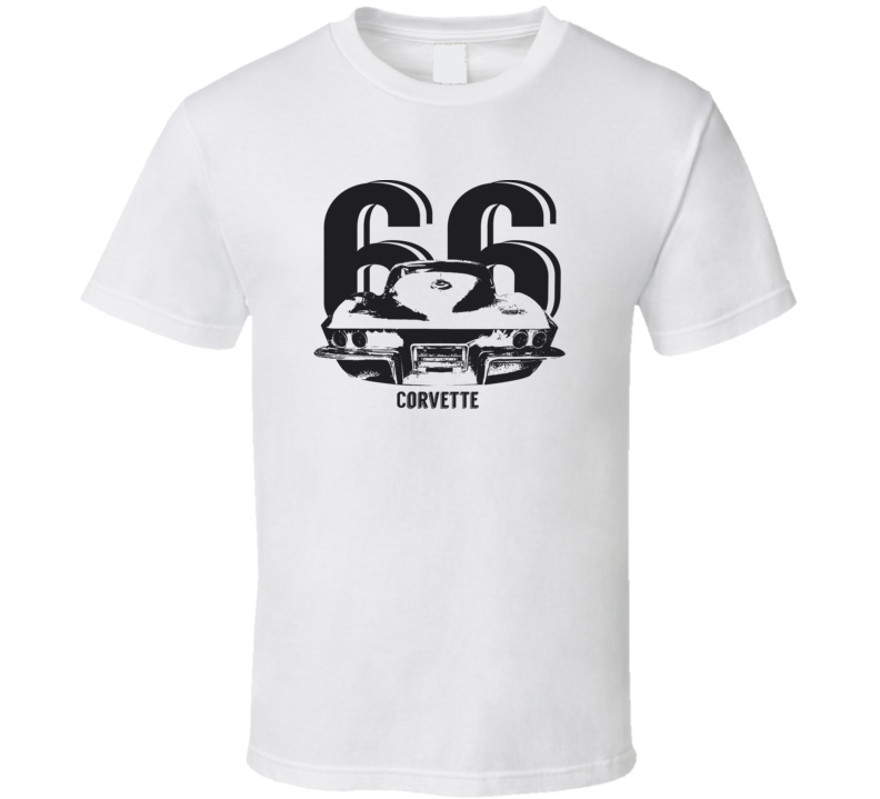 1966 Corvette Rear Year Model Light Color T shirt