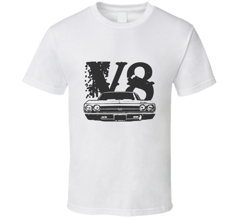 1969 CHEVELLE Grill Black Graphic V8 T Shirt 1969 CHEVELLE Grill Black Graphic V8 T Shirt
