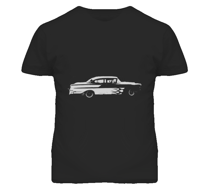 1958 CHEVY BISCAYNE Side Black Graphic T Shirt