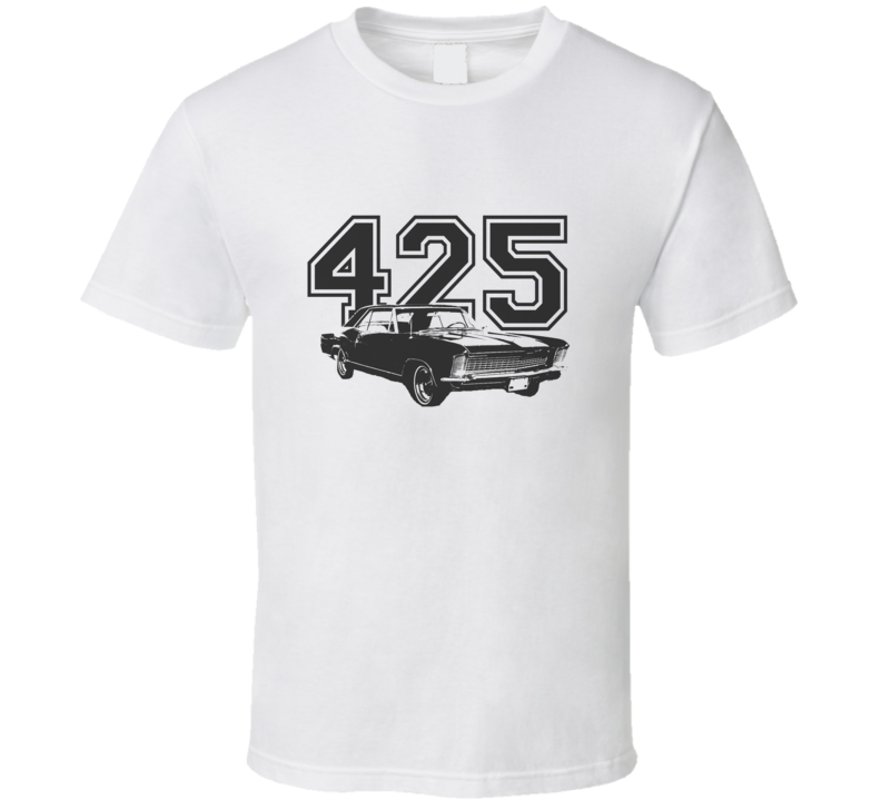 1965 BUICK RIVIERA Side Black Graphic Engine Size T Shirt