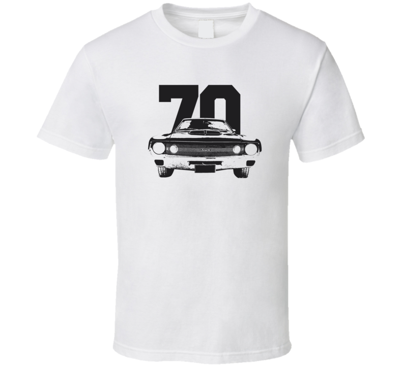 1970 AMX Grill View With Year Light Color T Shirt 1970 AMX Grill View With Year Light Color T Shirt