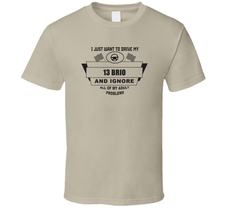 I Just Want To Drive My 2013 Brio And Ignore All My Adult Problems Funny T Shirt