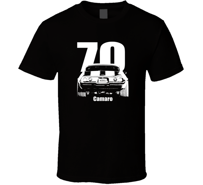 1970 Camaro Rear View With Year and Model Dark Color T Shirt 1970 Camaro Rear View With Year and Model Dark Color T Shirt
