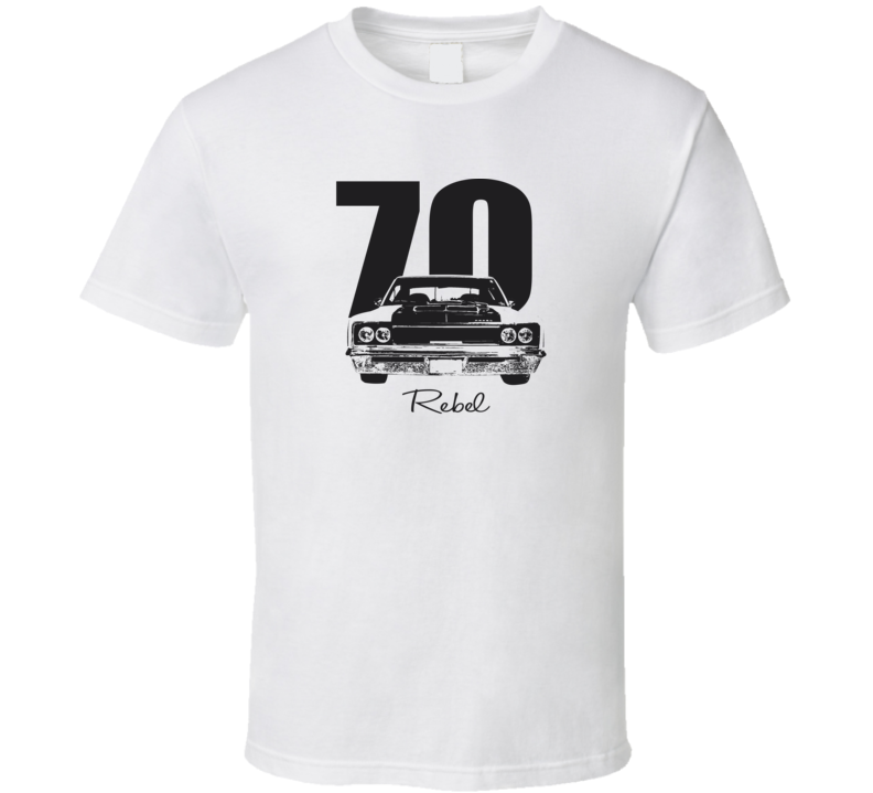 1970 Rebel Grill View With Year And Model Light Color T Shirt