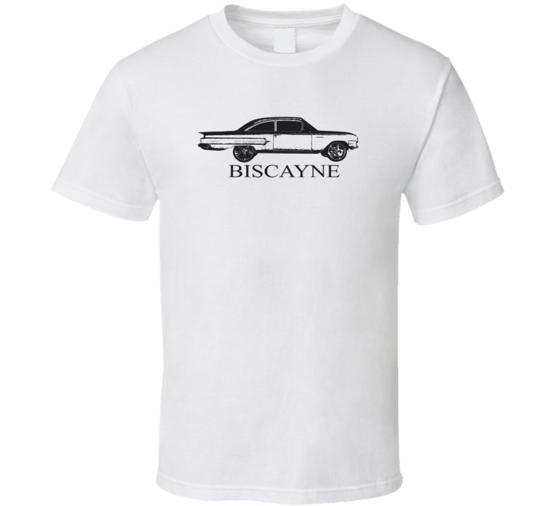 1960 Biscayne Side View With Model Light Color T Shirt