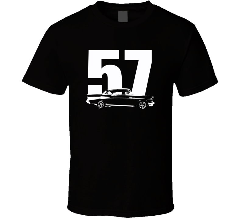1957 Bel Air Side View With Year Dark Color T Shirt 1957 Bel Air Side View With Year Dark Color T Shirt