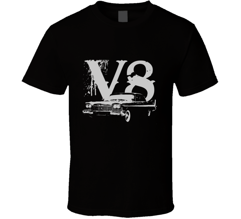 1955 PLYMOUTH BELVEDERE 426S Side White Graphic V8 T Shirt