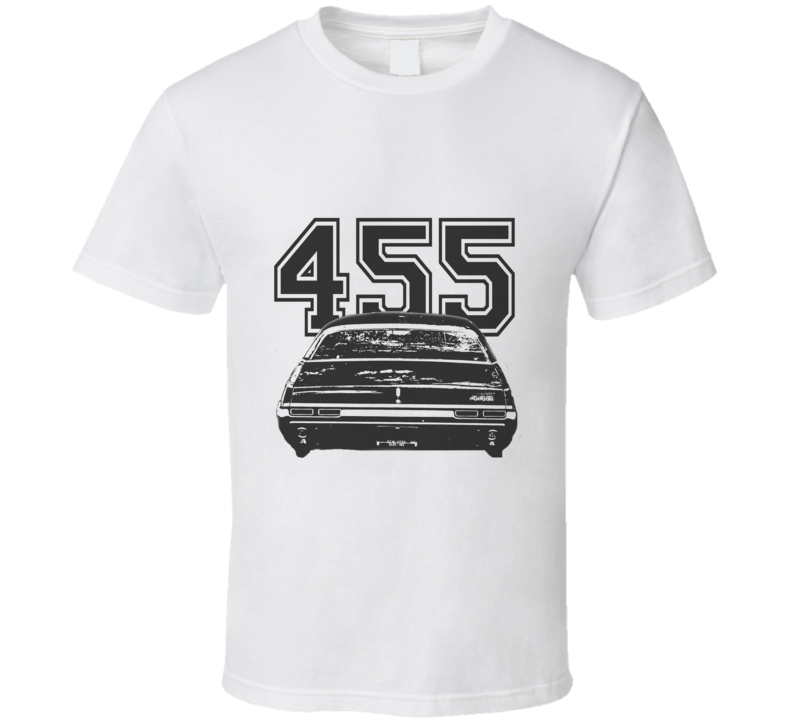 1968 OLDSMOBILE 442 Rear Black Graphic Engine Size T Shirt