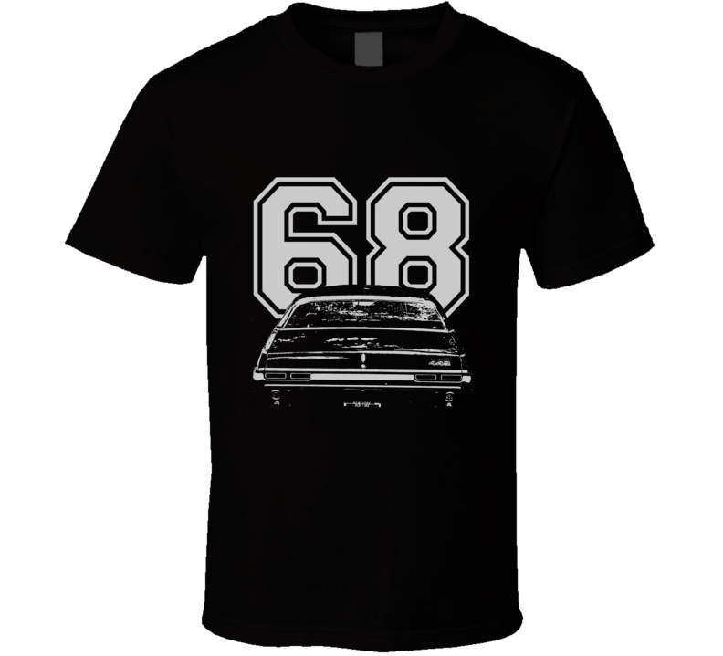 1968 OLDSMOBILE 442 Rear White Graphic Year T Shirt 1968 OLDSMOBILE 442 Rear White Graphic Year T Shirt