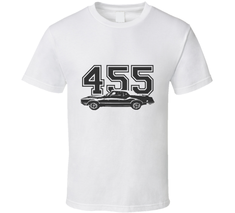 1968 OLDSMOBILE 442 Side Black Graphic Engine Size T Shirt