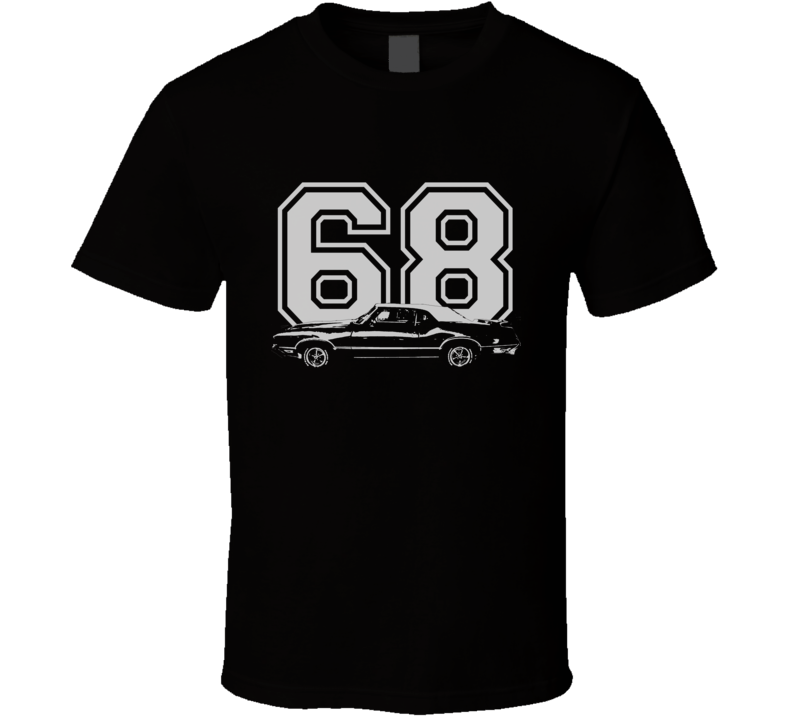 1968 OLDSMOBILE 442 Side White Graphic Year T Shirt