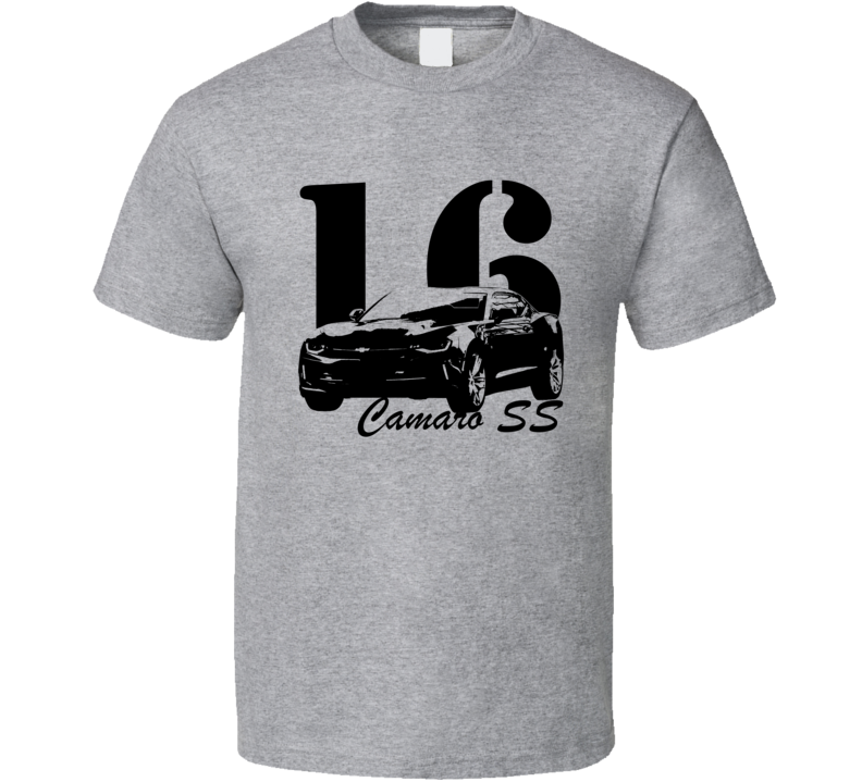 2016 Camaro SS Side View With Year and Model Light Color T Shirt