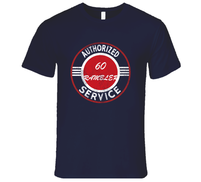 Authorized Service 1960 AMC RAMBLER Distressed Look Dark T Shirt