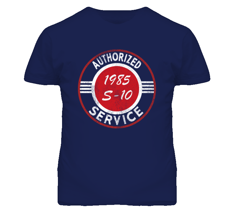 Authorized Service 1985 Chevy S-10 Distressed Look Dark T Shirt