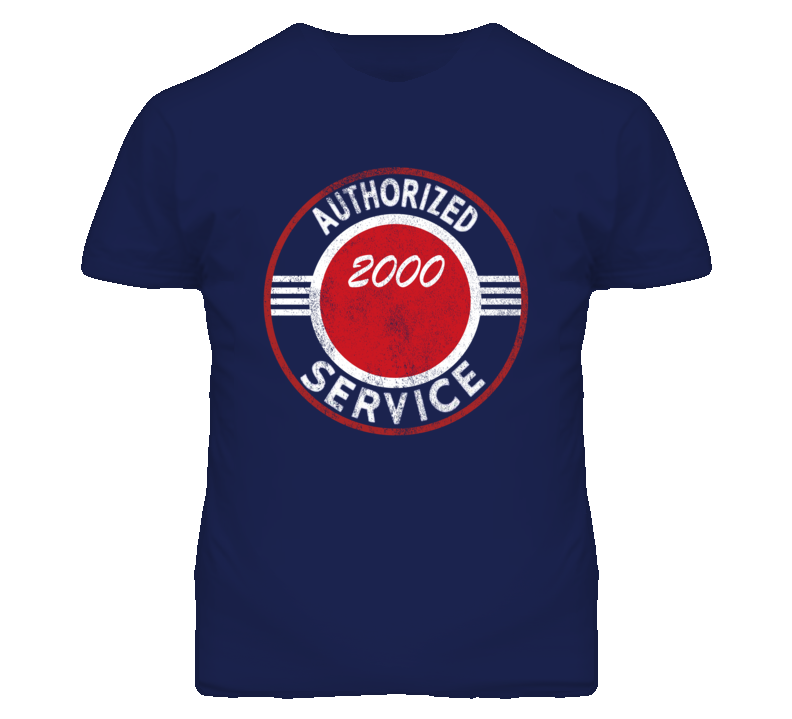 Authorized Service 2000 Sahara Distressed Look Dark T Shirt