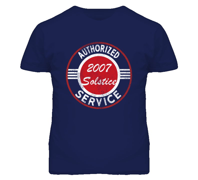 Authorized Service 2007 Pontiac Solstice Distressed Look Dark T Shirt