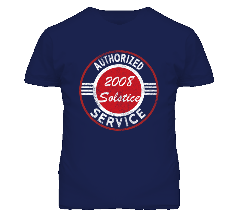Authorized Service 2008 Pontiac Solstice Distressed Look Dark T Shirt