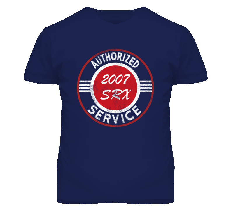Authorized Service 2007 Cadillac SRX Distressed Look Dark T Shirt