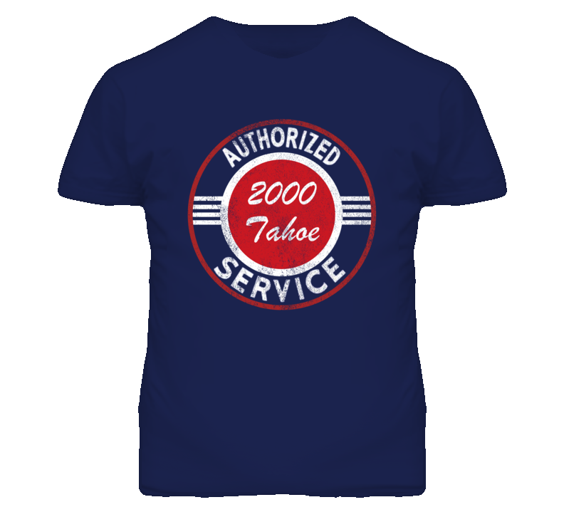 Authorized Service 2000 Chevy Tahoe Distressed Look Dark T Shirt