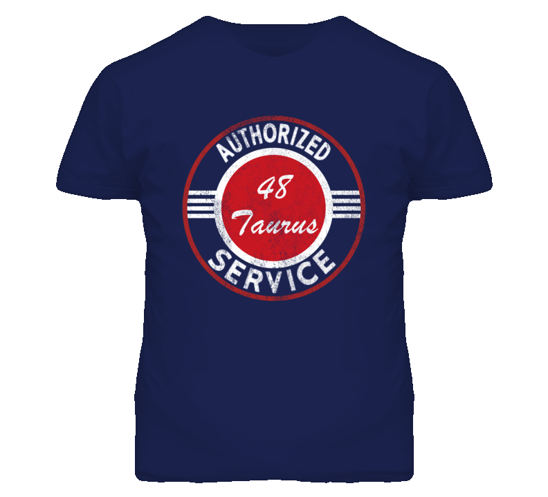 Authorized Service 1948 Taurus Distressed Look Dark T Shirt