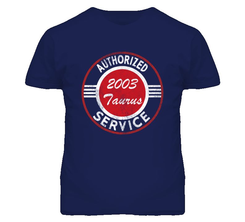 Authorized Service 2003 Taurus Distressed Look Dark T Shirt