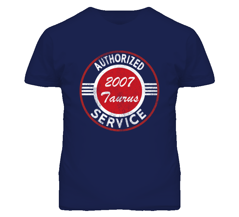 Authorized Service 2007 Taurus Distressed Look Dark T Shirt