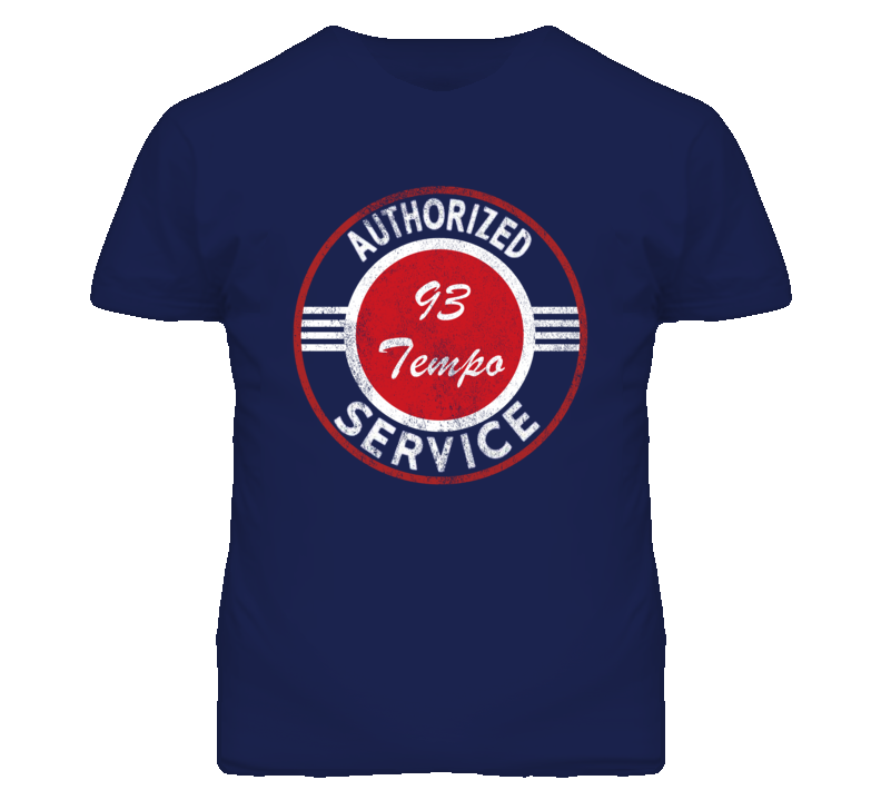 Authorized Service 1993 Tempo Distressed Look Dark T Shirt