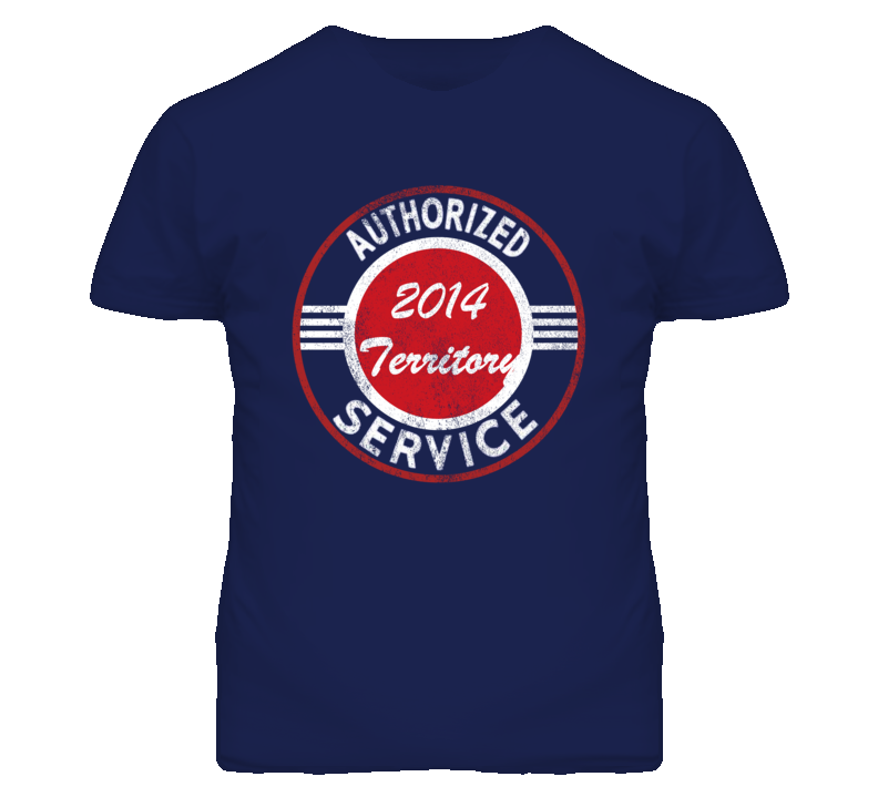 Authorized Service 2014 Territory Distressed Look Dark T Shirt