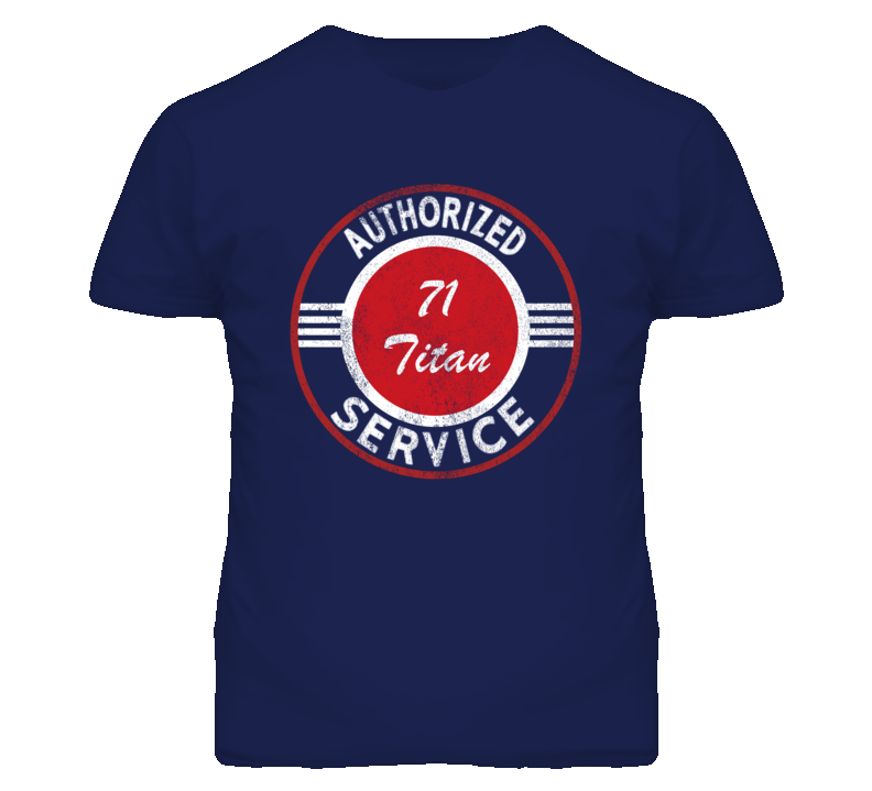 Authorized Service 1971 Chevy Titan Distressed Look Dark T Shirt