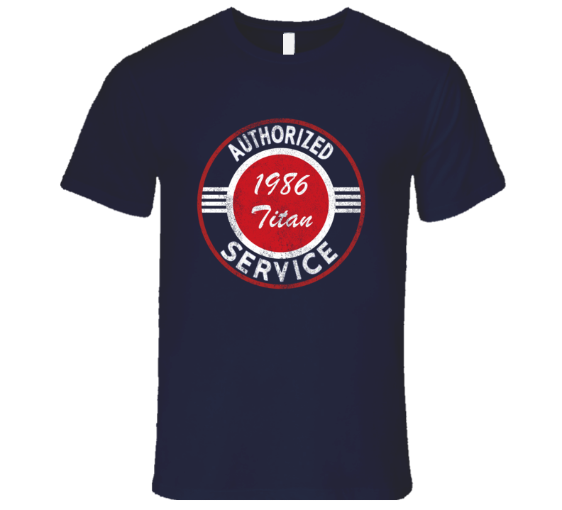 Authorized Service 1986 Chevy Titan Distressed Look Dark T Shirt