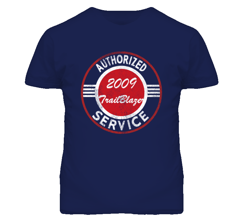 Authorized Service 2009 Chevy TrailBlazer Distressed Look Dark T Shirt