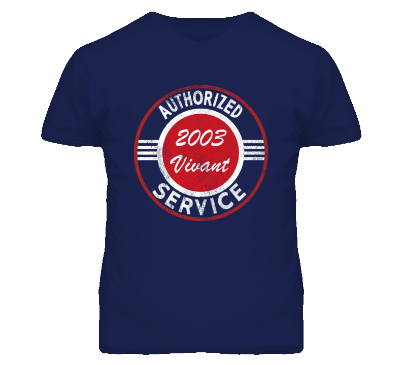 Authorized Service 2003 Chevy Vivant Distressed Look Dark T Shirt