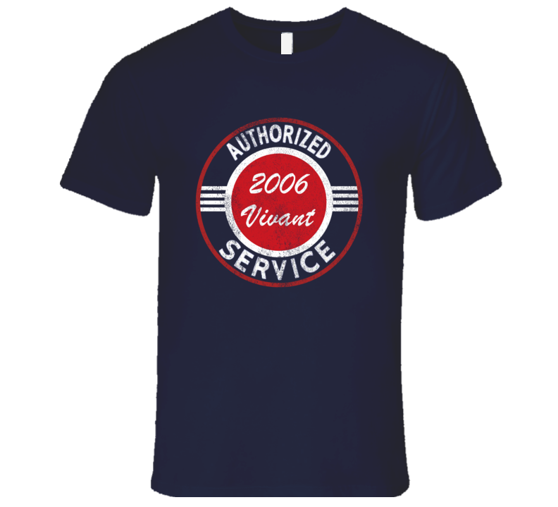 Authorized Service 2006 Chevy Vivant Distressed Look Dark T Shirt