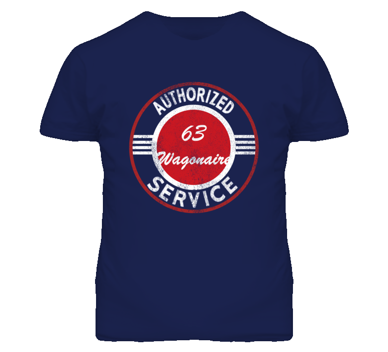 Authorized Service 1963 Studebaker Wagonaire Distressed Look Dark T Sh