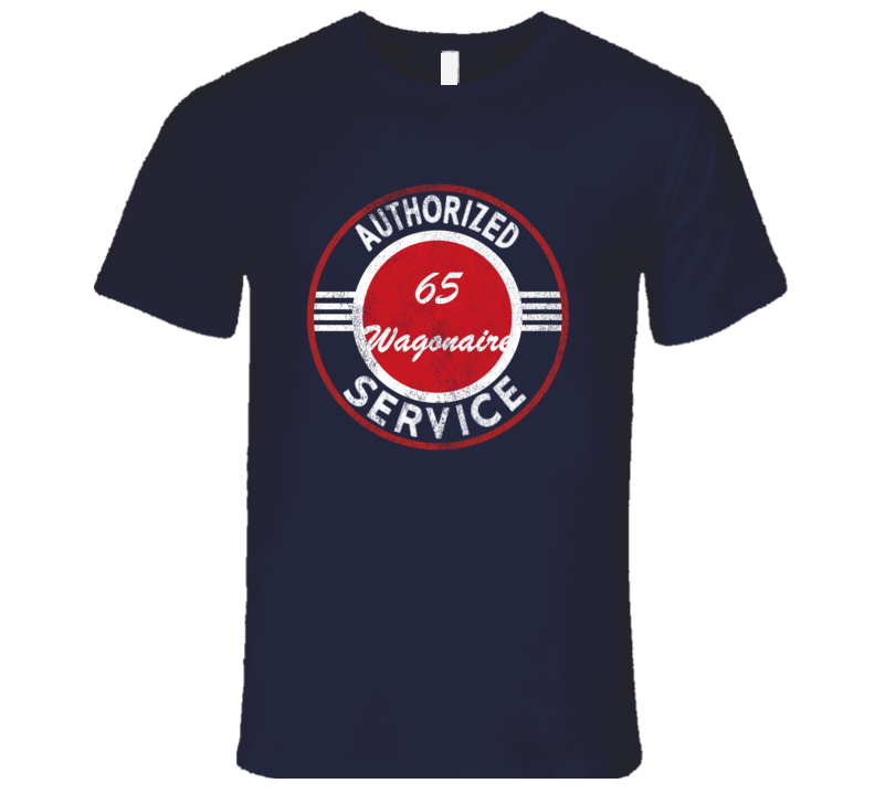 Authorized Service 1965 Studebaker Wagonaire Distressed Look Dark T Sh