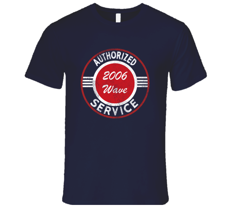 Authorized Service 2006 Pontiac Wave Distressed Look Dark T Shirt
