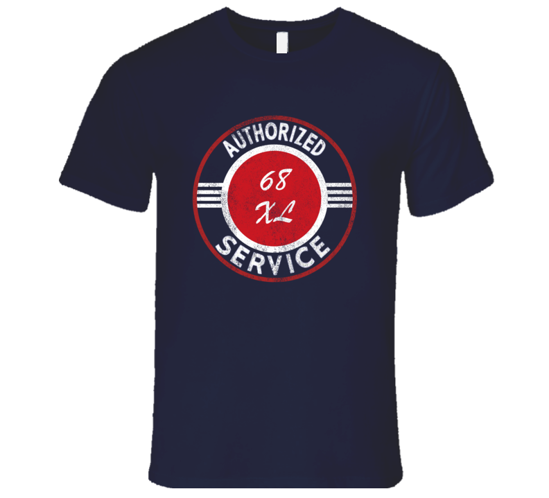 Authorized Service 1968 XL Distressed Look Dark T Shirt