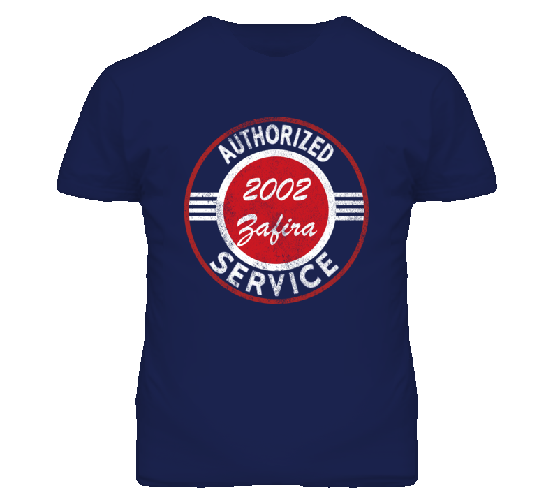 Authorized Service 2002 Chevy Zafira Distressed Look Dark T Shirt