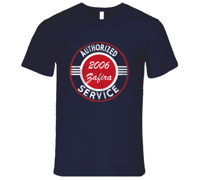 Authorized Service 2006 Chevy Zafira Distressed Look Dark T Shirt
