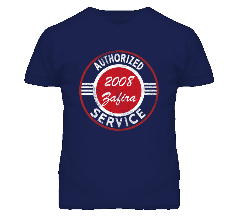 Authorized Service 2008 Chevy Zafira Distressed Look Dark T Shirt