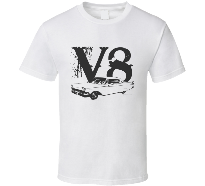 1959 MERCURY MONTEREY Side Black Graphic V8 T Shirt